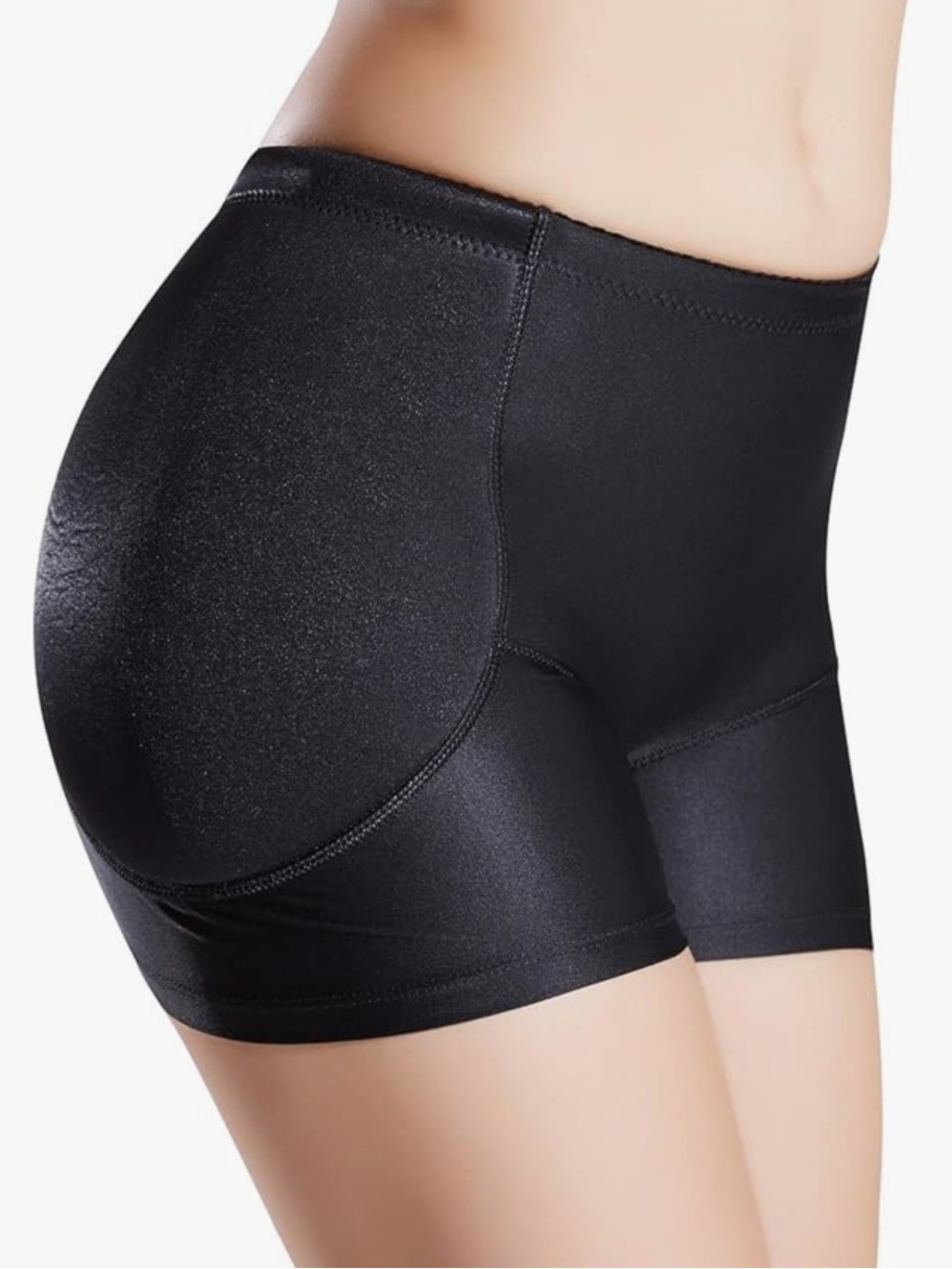 Hip Enhancement Black High-Waist Shaping Shorts Size XL